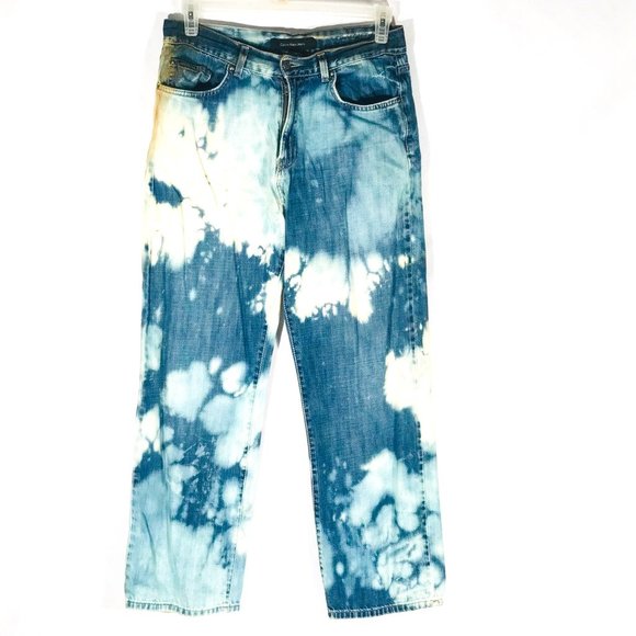Calvin Klein Jeans Denim - Calvin Klein Jeans Blue Acid Wash Tie Dye Size 32